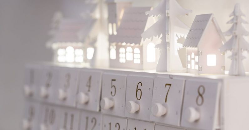 Advent Calendar - White Calendar on White Surface