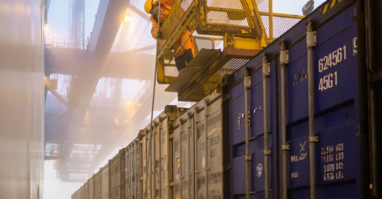 Storage Solutions - Stevedore Unlashing Containers in Felixstowe